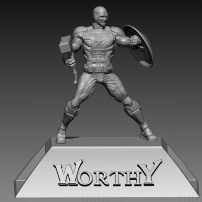 Captain America Statues 3D Model Ready to Print