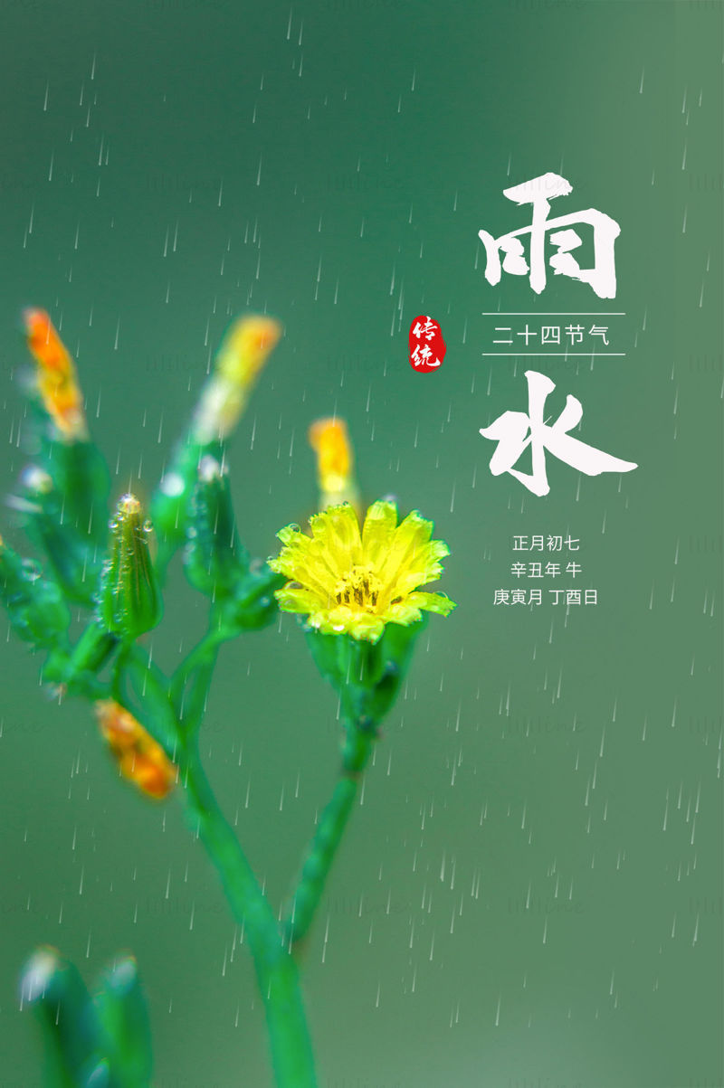rainy season poster illustration background