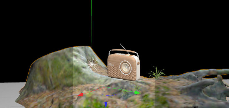 Несколько форматов c4d модель радио 3d сцена природы