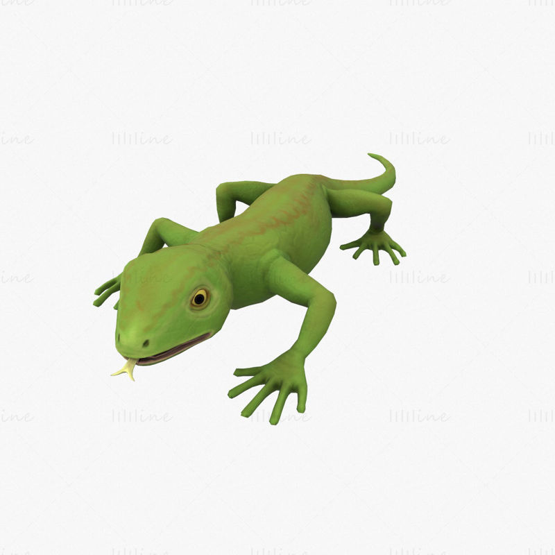 Modelo 3D aparejado de lagarto