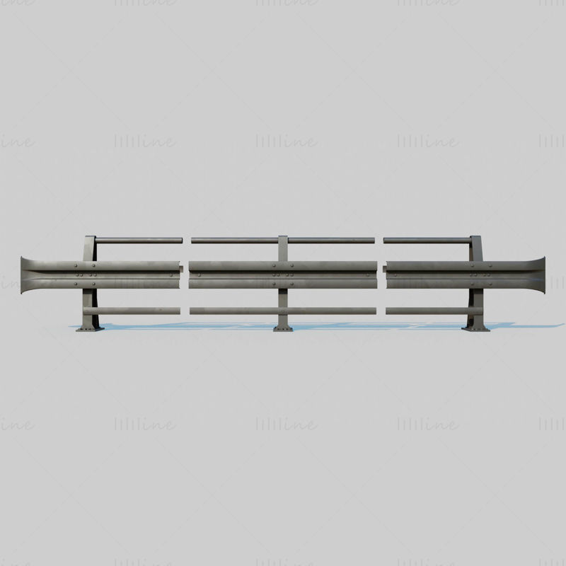 Street Pavement Barrier 3D Model