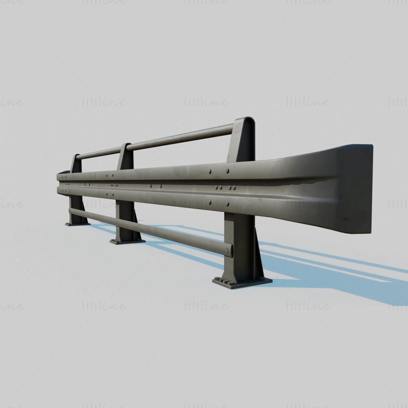 Street Pavement Barrier 3D Model