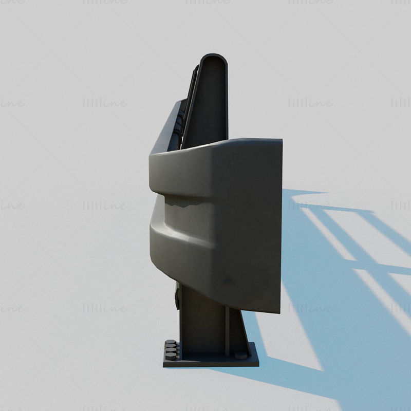 Street Pavement Barrier 3D Model