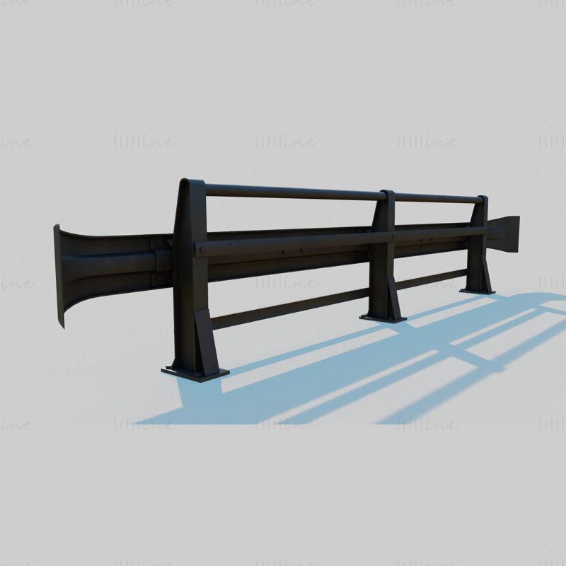 Street Pavement Barrier 3D Model