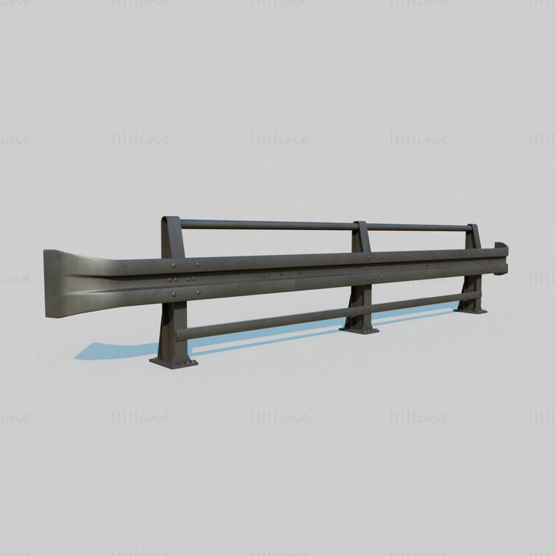 Street Pavement Barrier 3D Model