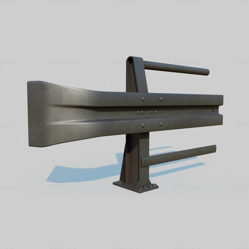 Street Pavement Barrier 3D Model