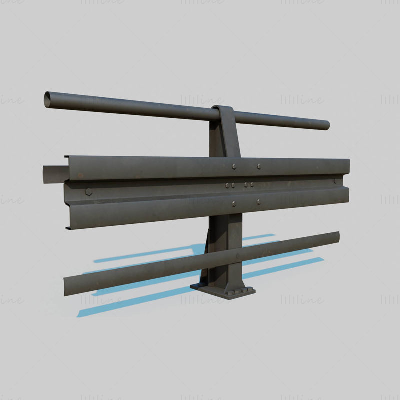 Street Pavement Barrier 3D Model