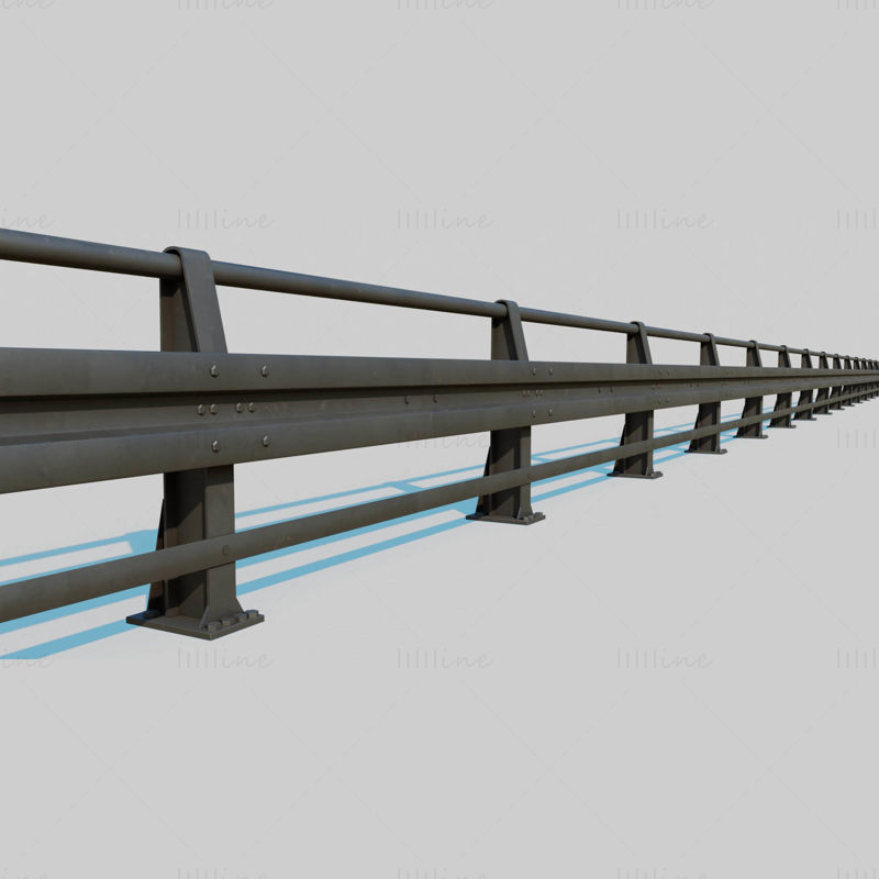 Street Pavement Barrier 3D Model