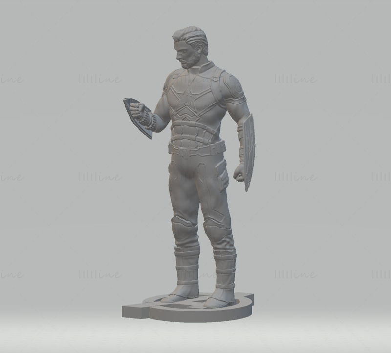 Captain America Avengers Infinity Wars Statue 3D Print Model
