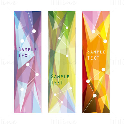 Colorful mesh banner vector background