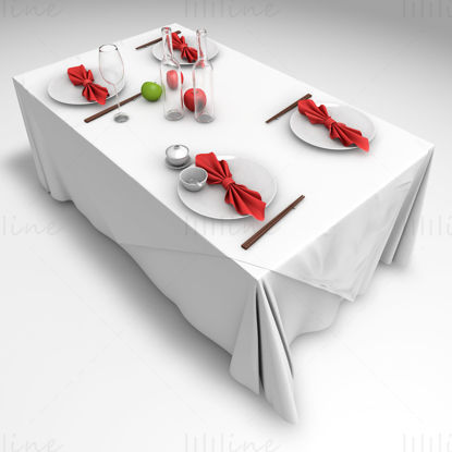 Étkezőasztal 3D modell