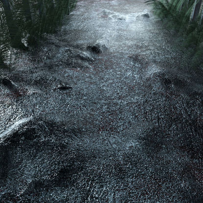 3D bumpy road scene 3d model