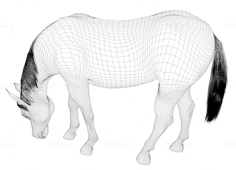 放牧马3d模型