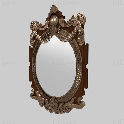Traditional old mirror 3d model