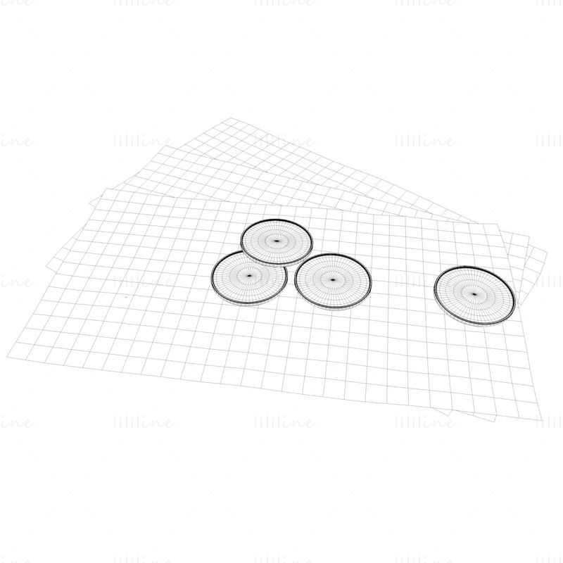 Modello 3d di monete in sterline