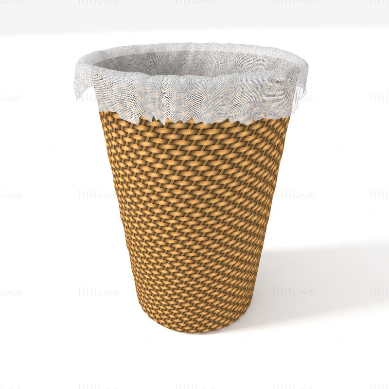 Modelul 3D de coș de gunoi țese