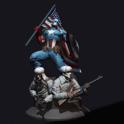 Миниатюрная 3D-модель Капитана Америки готова к печати