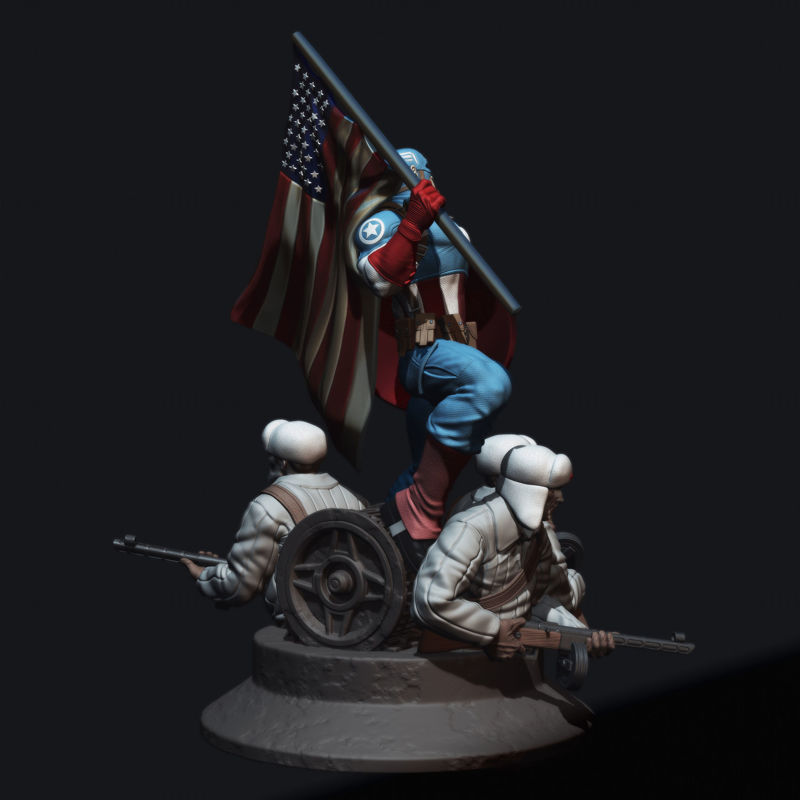 Captain America Miniatures 3D Model Ready to Print