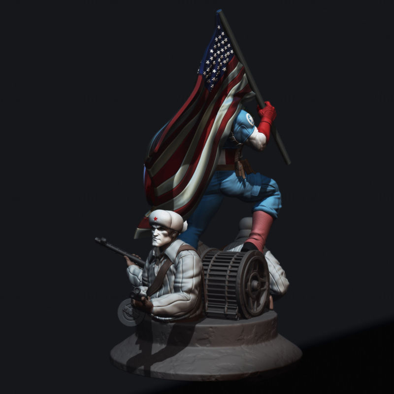 Миниатюрная 3D-модель Капитана Америки готова к печати
