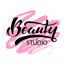 Beauty studio Black letters handwritten logo
