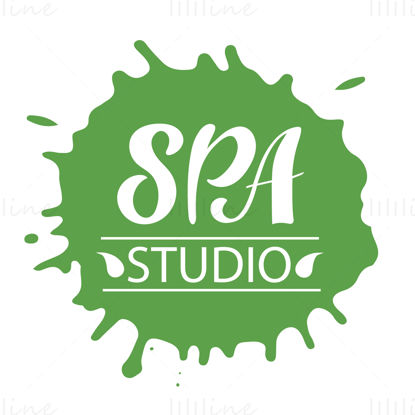 Spa studio White letters handwritten logo