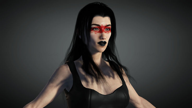 Personaje de ángel oscuro - Game Ready modelo 3d