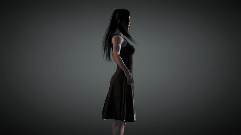 Personaje de ángel oscuro - Game Ready modelo 3d