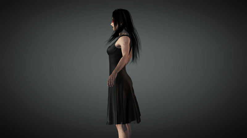 末世黑天使角色- 3D模型可用于游戏