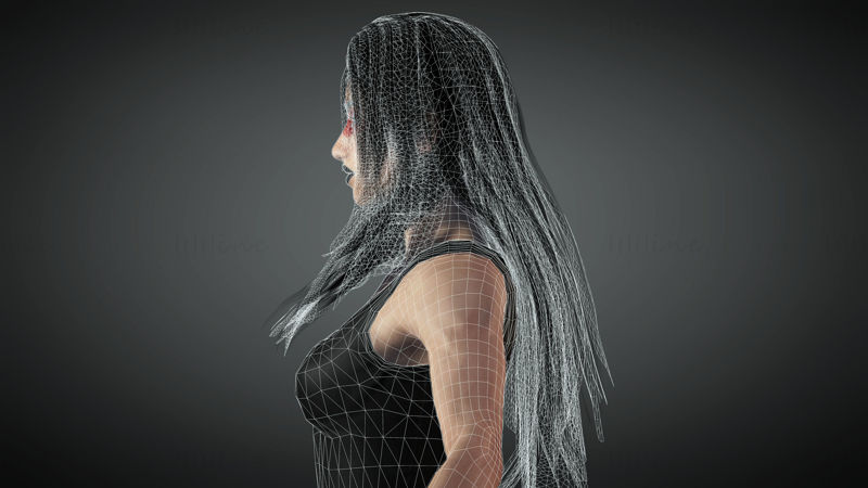 末世黑天使角色- 3D模型可用于游戏