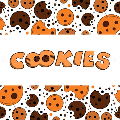 Ilustrație vectorială digitală cu logo cu litere de mână cookie