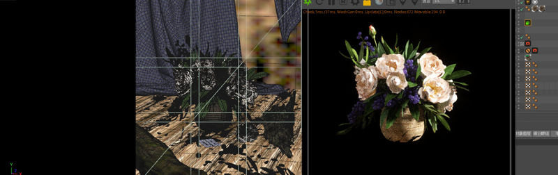 Çoklu formatlar c4d natürmort işleme 3d retro sahne çiçek modeli saksı modeli