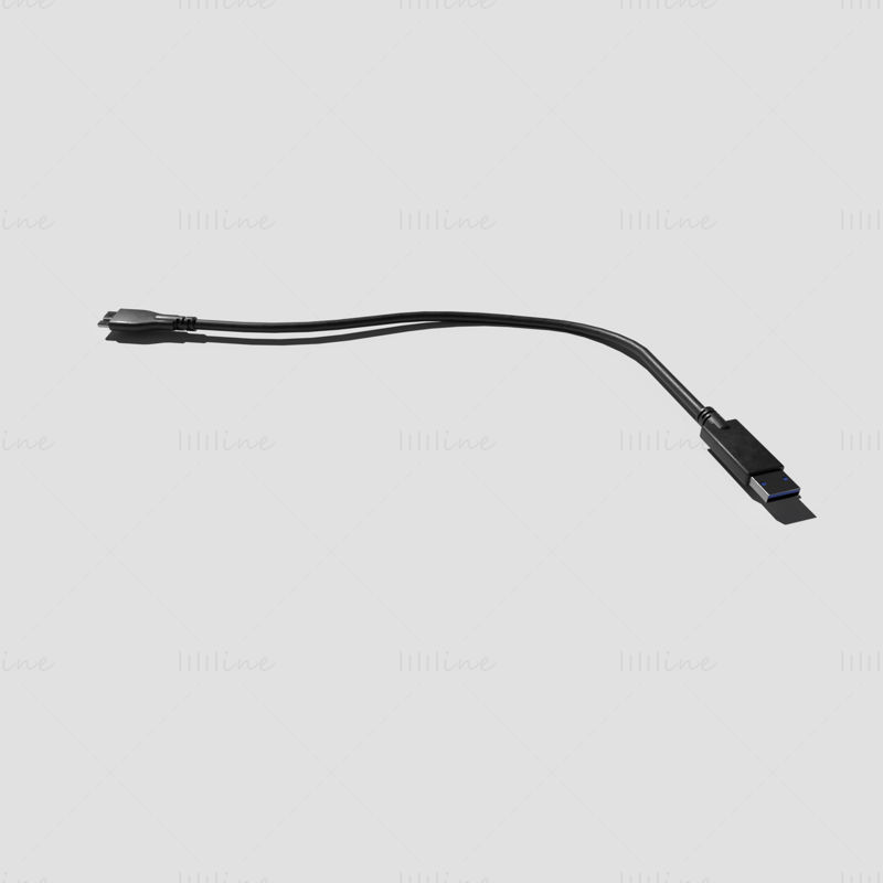 Cablu USB la Micro B Model 3D
