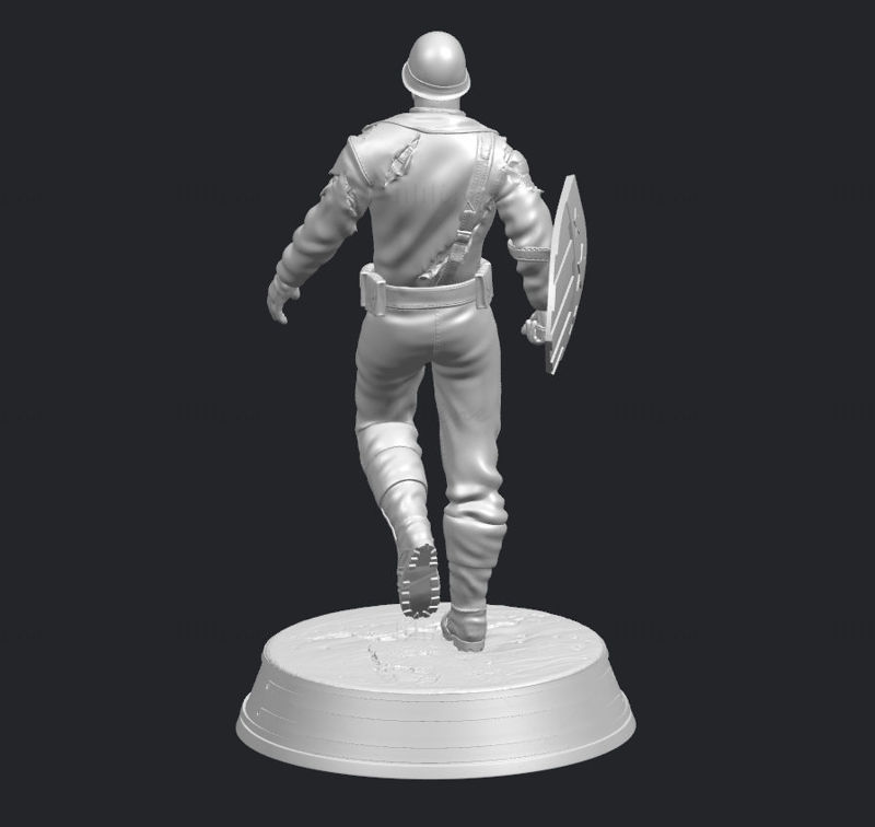 Captain America Soldier 3D Model Ready to Print