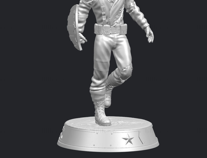 Captain America Soldier 3D Model Ready to Print