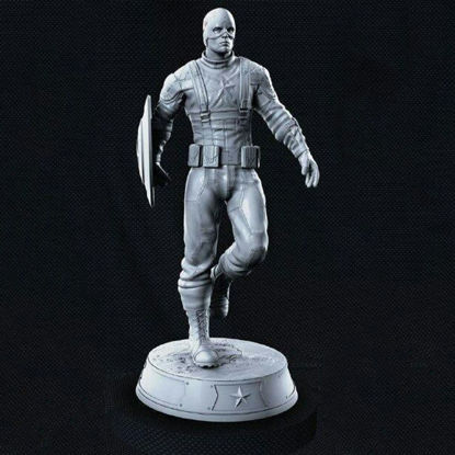 Capitán América Estatuas Modelo 3D Listo para Imprimir