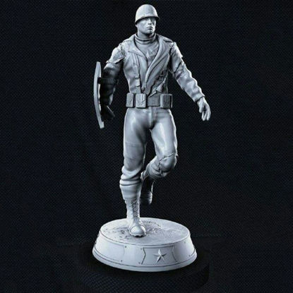 Готовая к печати 3D-модель солдата Капитана Америки