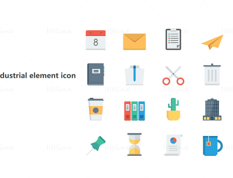 Workplace element vector icon PPT format