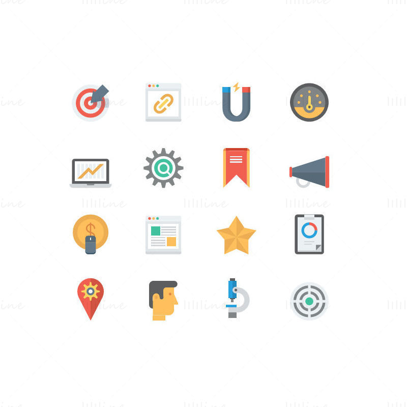 Technology elements vector icon ppt format