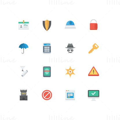 Security element vector icon PPT format