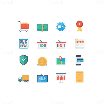 Shopping element vector icon PPT format