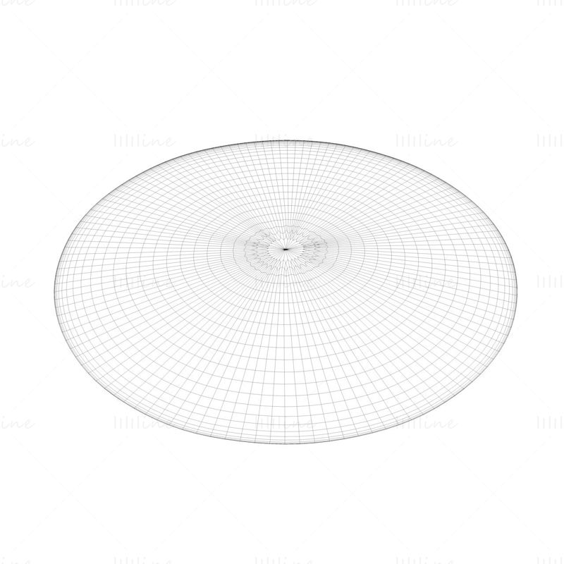 Modelo 3d de alfombra circular