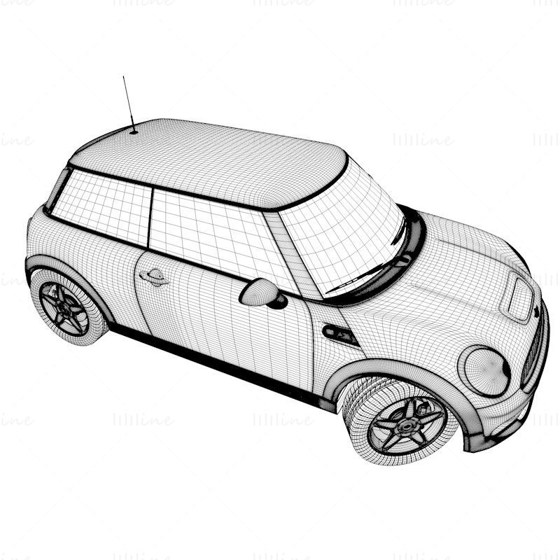 MINI coche modelo 3D