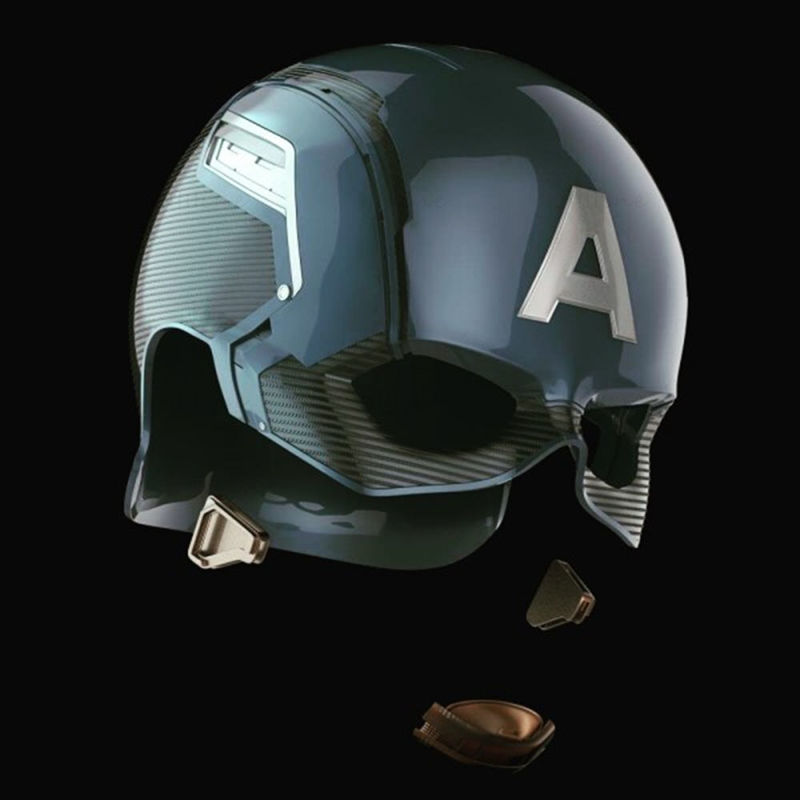 Capitán América Casco Modelo 3D Listo para Imprimir