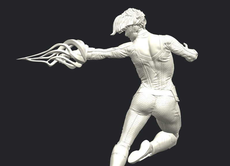 Captain Marvel 3D Model Ready to Print