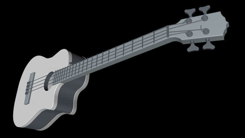 guitarra modelo 3d