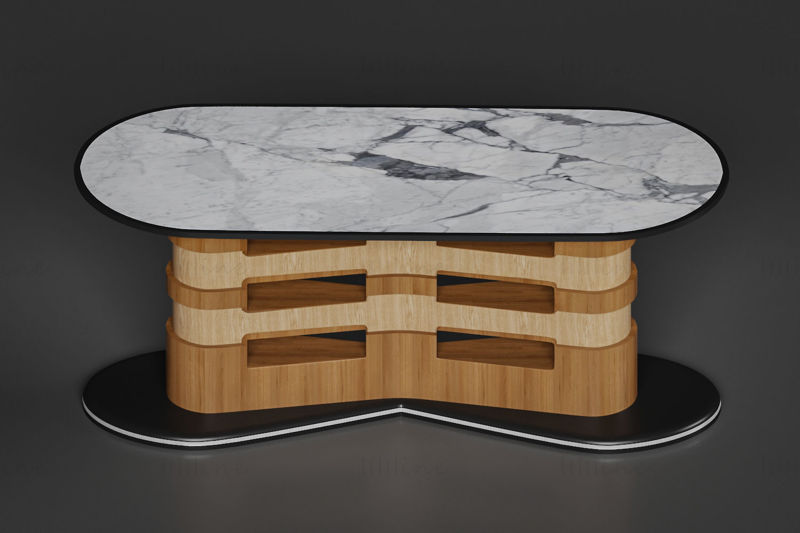 Marmor Spisebord 3D modell