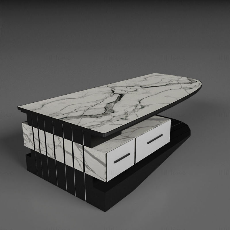 Table basse en marbre modèle 3D