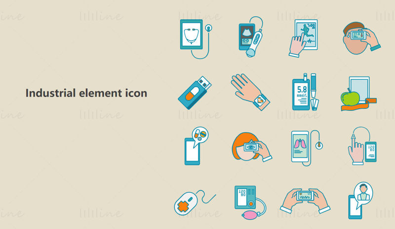 Format PPT pictogramă vector element de echipament medical