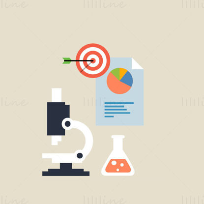 Microbiology scientific research element vector icon PPT format