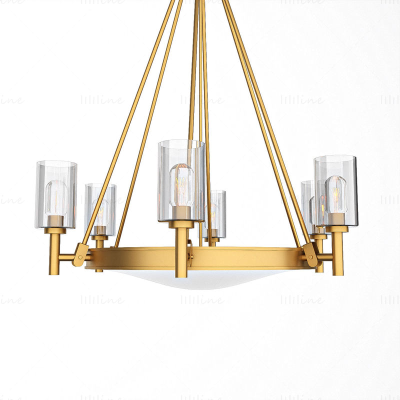 Modelo 3d de candelabro de luz Collier 6